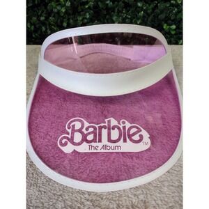 Official Barbie The Album Visor Pink‎ White Girls Kids Adjustable Promo Hat Rare